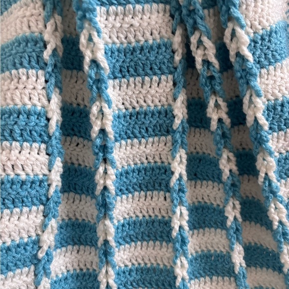 Handmade Crochet Blanket 68”x68” - Picture 2 of 3